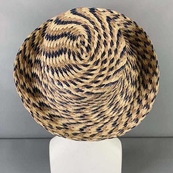 ERIC JAVITS One  Beige Blue Woven Hat - Picture 4 of 6